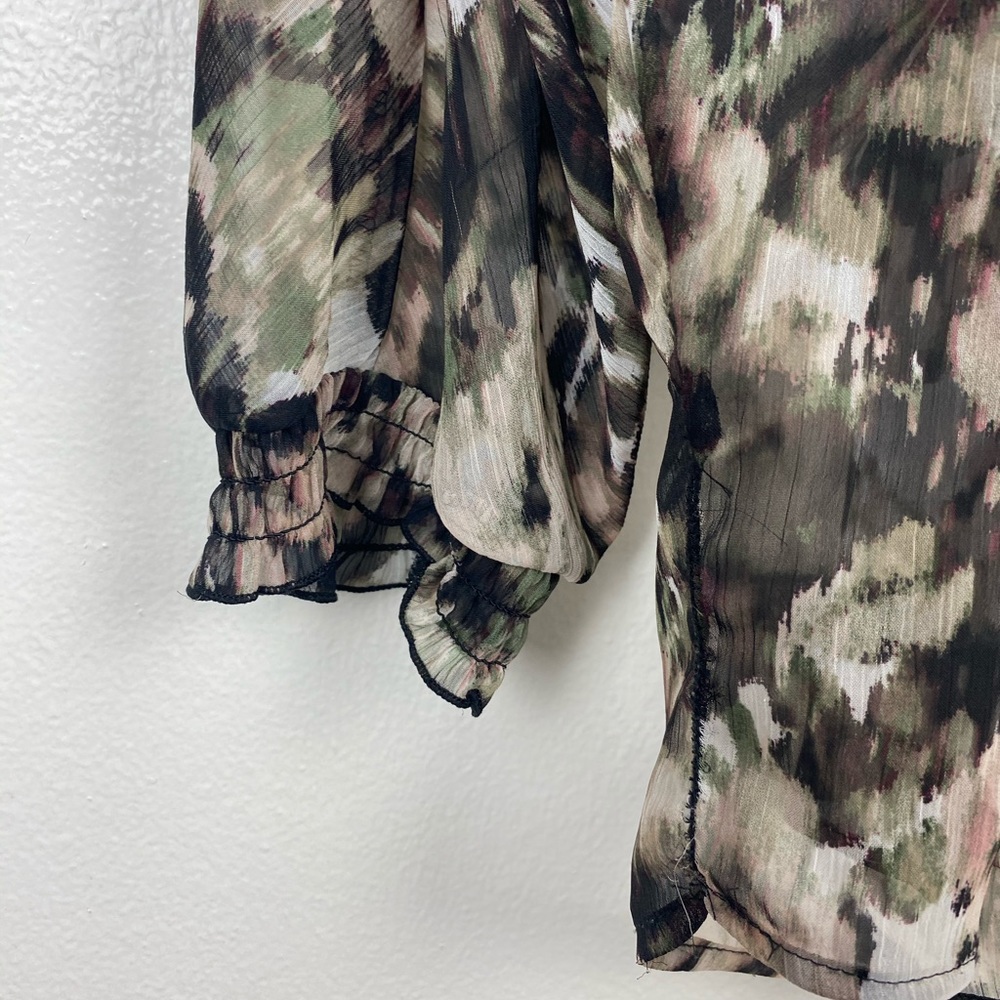 New York & Company Sheer Floral Blouse - Picture 5 of 7